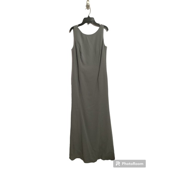 Dessy Collection Charcoal Gray Style 2936 Formal Sleeveless Maxi Dress - Picture 7 of 10